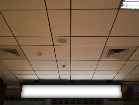 blank billboard in metro stationの写真素材