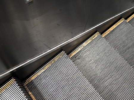 Empty escalator stairs in the Terminal ( underground Mall )の写真素材