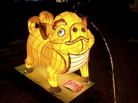 TAIPEI - MARCH 01: novel Chinese lanterns light up celebrating LANTERN Festival, known as Yuanxiao Festival, on MARCH 01, 2013 in TAIPEI, TAIWAN. It held annually in January of Lunar calendar.のeditorial素材