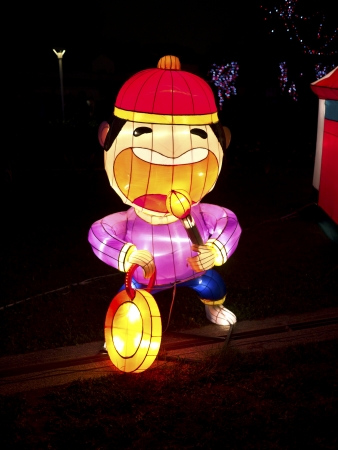 TAIPEI - MARCH 01: novel Chinese lanterns light up celebrating LANTERN Festival, known as Yuanxiao Festival, on MARCH 01, 2013 in TAIPEI, TAIWAN. It held annually in January of Lunar calendar.のeditorial素材