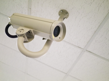CCTV security camera on the ceiling