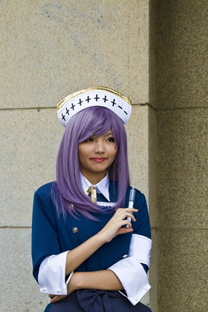New Taipei City , Taiwan : July 21 : novel comic character display in the Summer Cosplay Festival in 435 Art Zone , July 21 , 2013 in New Taipei City,Taiwanのeditorial素材