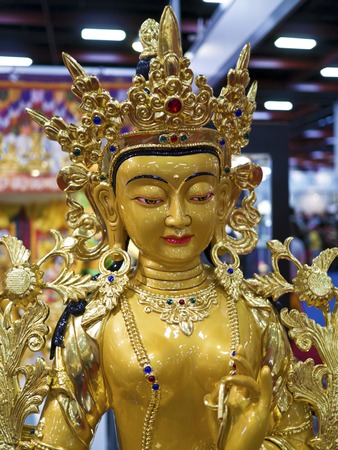 Taipei, Taiwan - Sep 9, 2013: various buddha sculpture display in Taipei world trade center on Sep 9,2013 in Taipei,Taiwan.のeditorial素材