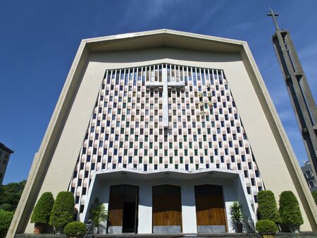 Taipei, Taiwan - June 30, 2014: Holy family catholic church exterior taken  on June 30,2015 in Taipei,Taiwan.it belongs to Archidioecesis Taipehensis.のeditorial素材