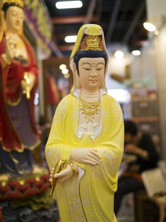 Taipei, Taiwan - Sep 9, 2013: various buddha sculpture display in Taipei world trade center on Sep 9,2013 in Taipei,Taiwan.this is Guan Yin buddha sculpture,Avalokite?vara.のeditorial素材