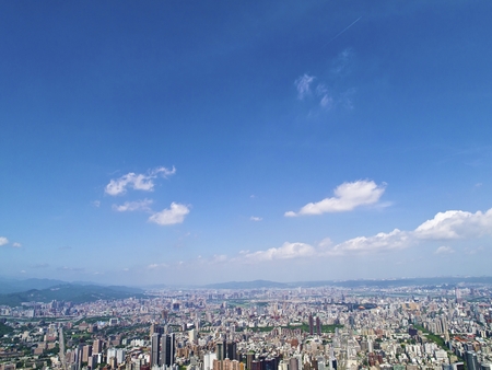 Taipei city from Taipei 101 towerの写真素材