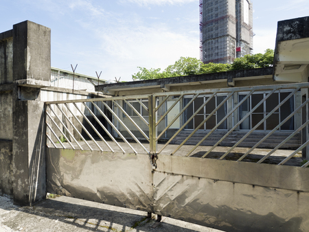 Taipei, Taiwan - JULY 29, 2015: single prison cell of Jing-Mei Human Rights Memorial and Cultural Park ,it was Jingmei Military Detention Centre for political dissidents during the White Terror period.のeditorial素材