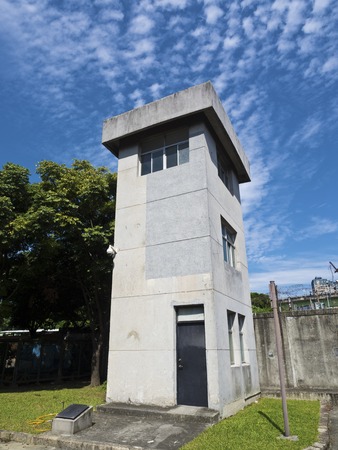 Taipei, Taiwan - JULY 29, 2015: guard tower of Jing-Mei Human Rights Memorial and Cultural Park ,it was Jingmei Military Detention Centre for political dissidents during the White Terror period.のeditorial素材