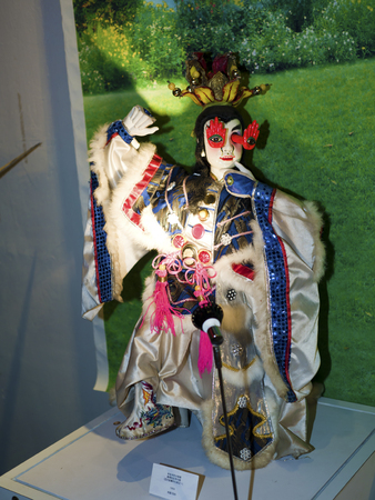 Taipei, Taiwan - OCT 06, 2015: fantasy Glove puppetry in Puppetry Art Center of Taipei.a type of opera using cloth puppets that originated during the 17th century in China.のeditorial素材