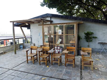 Taipei, Taiwan - JULY 14, 2015: building in Treasure Hill village ,it was founded by the Kuomintang military veterans at the end of 1940's .のeditorial素材