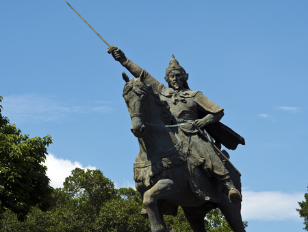 Taipei, Taiwan - JUNE 04, 2016: Yue Fei statue at Linsen Park on June 04,2016 in Taipei,Taiwan.のeditorial素材