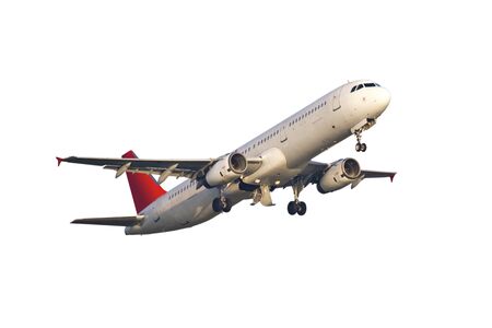 passenger airplane isolated on white background for design useの写真素材