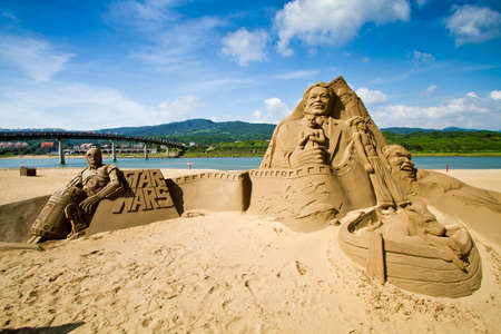 2013 sand sculpture festival in Fulong Beach,Gongliao Township,New Taipei City,Taiwanのeditorial素材