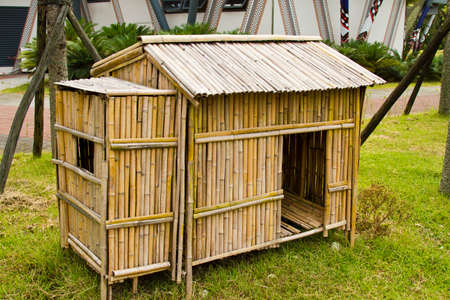 Taipei , Taiwan : July 6 ,2013 : Aboriginal building structure, Taipei Art Park, 2013 in Taipei, Taiwan, Asiaのeditorial素材