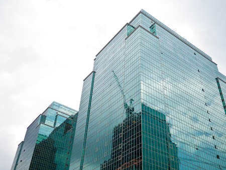 Low Angle of modern Skyscraper Office Block,Taipei