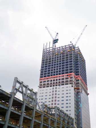Asia,Taiwan, Taipei, buildings under constructionのeditorial素材