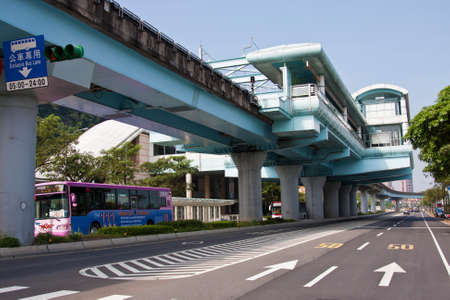 Taiwan, Taipei, Muzha, Taipei MRT, Wenshan-Muzha Line, Taipei Zoo MRT Stationのeditorial素材