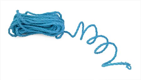 The blue rope cord tie line in the coilの写真素材