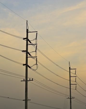 electricity postの写真素材