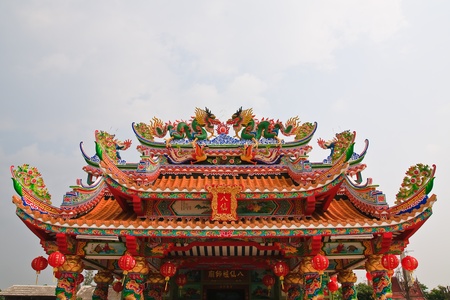 Dragons in chinese templeの写真素材