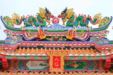 Dragons in chinese templeの写真素材