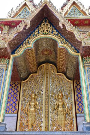 Golden Temple Wat Tha Sung Uthai Thani, Thailand.の写真素材