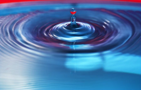 transparent drop of waterの写真素材