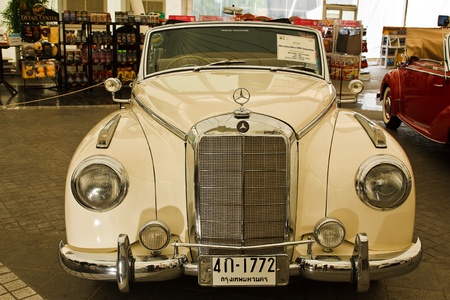 Future Park Rangsit - June 23: Mercedes-benz 300B Cabriolet,1955 Year.Vintage Car Concours 2011 at...