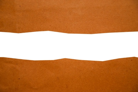 Old torn crumpled paper bag textureの写真素材