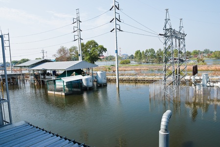 Bangkok, Thailand - November 25: The plant in Nava Nakorn Industrial area was flooded for 1 month - November 25, 2011 at Nava Nakorn Industrial area in Pathum Thani, Bangkok.のeditorial素材