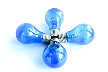 Light bulb on isolated white background.の写真素材