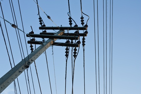High voltage power pole.