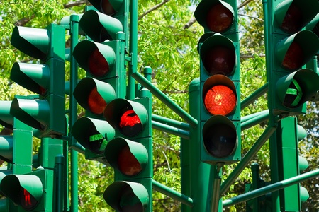 traffic light in all combinations の写真素材