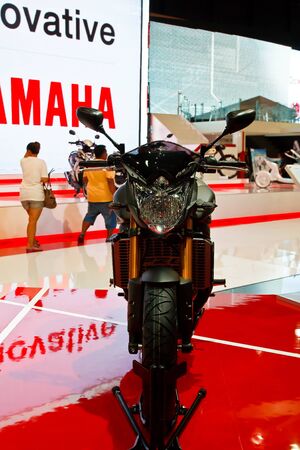 BANGKOK - MARCH 27: Yamaha on display at The 33th Bangkok International Motor Show on March 27, 2012 in Bangkok, Thailand.のeditorial素材