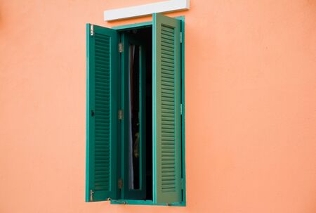 Green window is open の写真素材