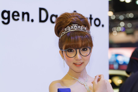 NONTHABURI, THAILAND - NOVEMBER 6  girl The 30th Thailand International Motor Expo on November 6, 2013 in Nonthaburi, Thailand のeditorial素材