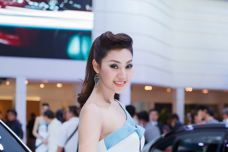 NONTHABURI, THAILAND - NOVEMBER 6  girl The 30th Thailand International Motor Expo on November 6, 2013 in Nonthaburi, Thailand のeditorial素材