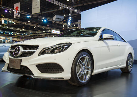BANGKOK - MARCH 30  Mercedes-Benz E 200 CGI Coupe car on display at The 35th Bangkok International Motor Show on March 30, 2014 in Bangkok, Thailand のeditorial素材