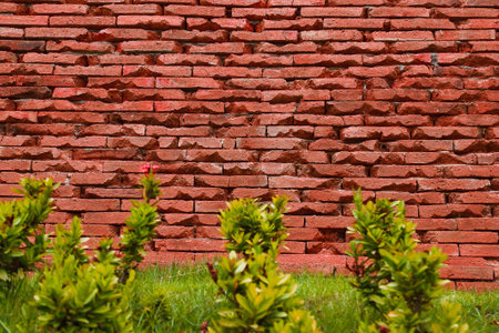 Old grunge brick wallの写真素材