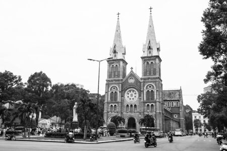 Church of Ho Chi Minh City,Vietnamのeditorial素材