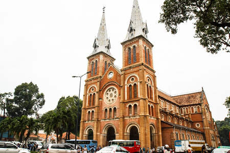 Church of Ho Chi Minh City,Vietnamのeditorial素材