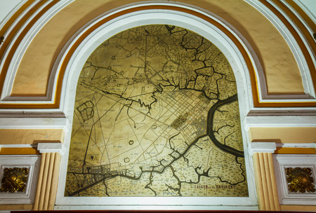 Central Post Office in HO CHI MINH CITY,Vietnamのeditorial素材