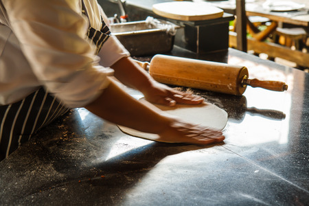 pizza doughの写真素材