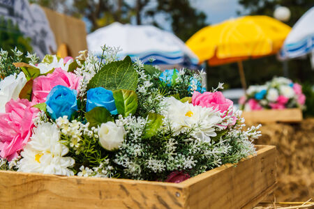 floral bouquet of different flowersの写真素材
