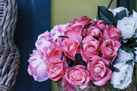 Bouquet of flowers on the tableの写真素材