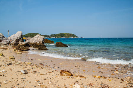 pattaya beach in Koh Larn,Thailandの写真素材