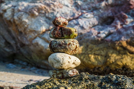 rocks on the coast of the Sea in the natureの写真素材
