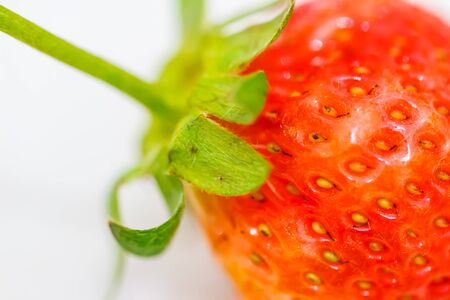 Strawberry berries on a white background.の写真素材