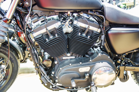 Bangkok, Thailand - April 4, 2015: Harley Davidson car shows in 36 Bangkok International Motor Show on April 4, 2015.のeditorial素材