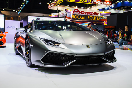 Bangkok, Thailand - April 4, 2015: Lamborghini bikini car shows in 36 Bangkok International Motor Show on April 4, 2015.のeditorial素材